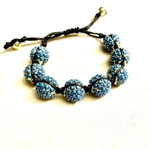 New Gold & Blue Stones Bracelet